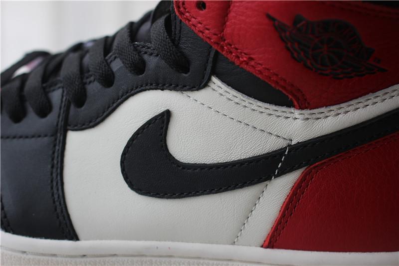 PK GOD AIR JORDAN 1 BRED TOE BEST VERSION THE ONLY CORRECT RETAIL LEATHER IN THE MARKET